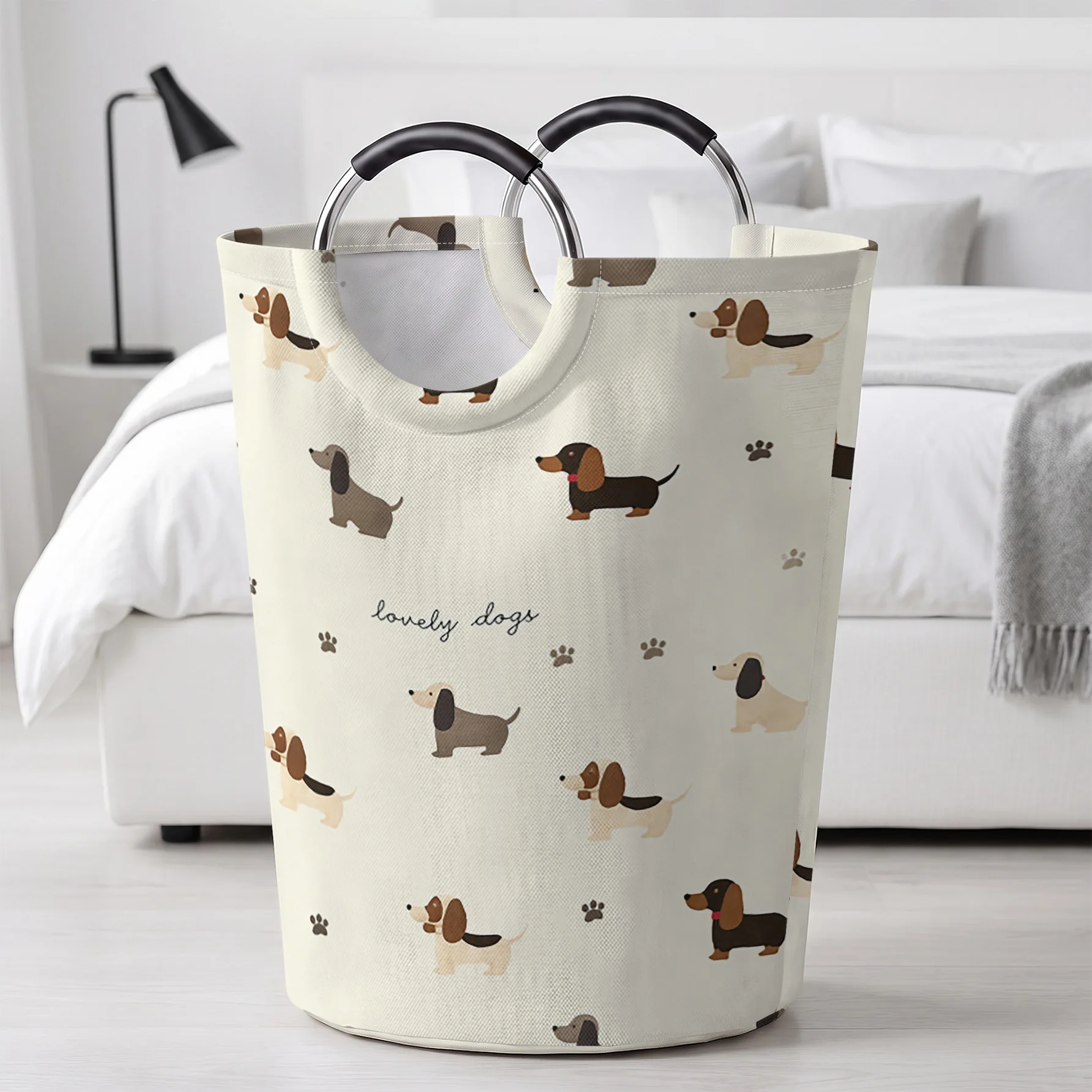 Lovely Dachshund Handheld Storage Basket, For Laundry, Bedroom & Home Sundries Storage