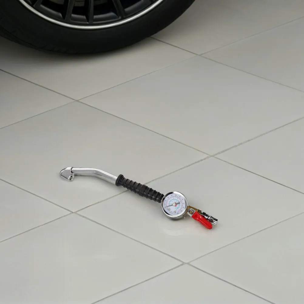 

2Pcs Tire Inflator Air Chuck Extended Nozzle Heavy Duty Pressure Gauge Truck Car Rv Compressor Accessories Tire Inflator Tool
