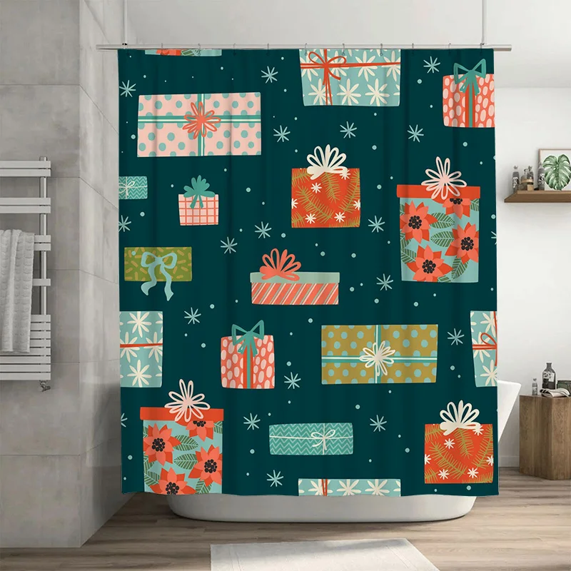 

TU Bathroom Shower Curtain Vintage Floral Waterproof Decor Farmhouse Rustic Pattern Fabric Backdrop Washable Liner