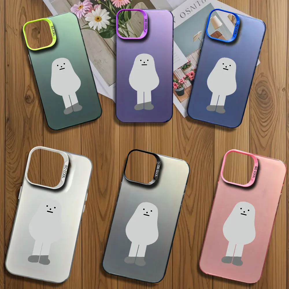 Cartoon Fragile Monster Printstream Phone Case for iPhone 12 11 13 IMD 14 15 16 Max Pro Plus Laser Cover