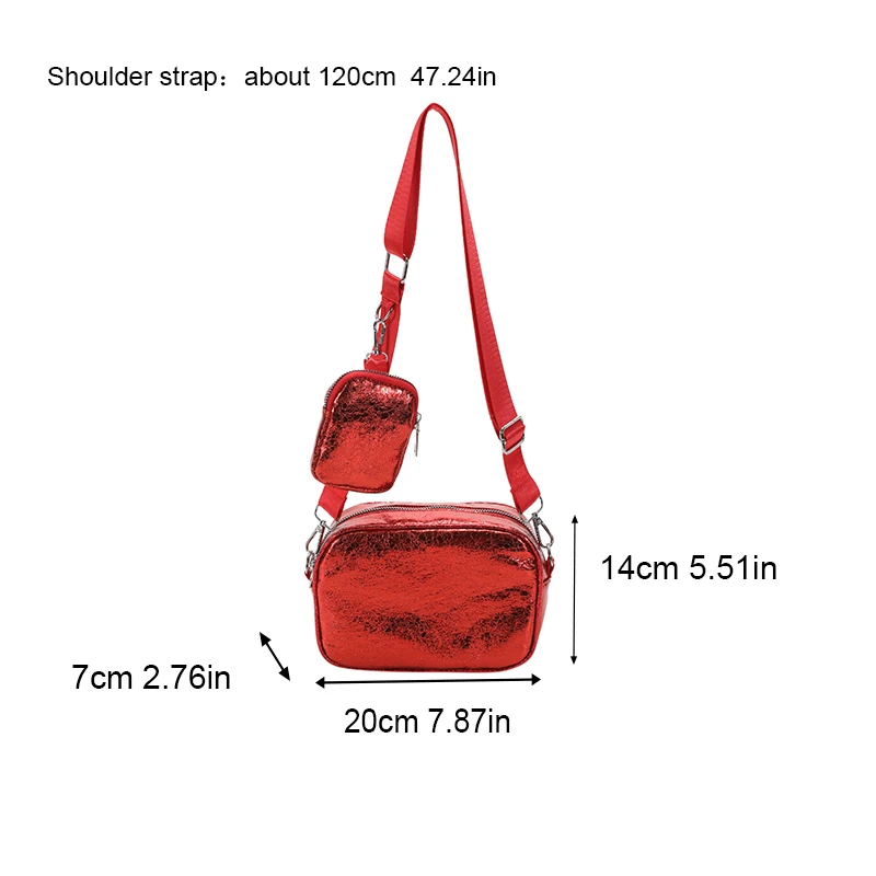 Summer New Bright And Fashionable Charm Personalized Crossbody Small Hanging Bag Fashion Texture Women\'s Shoulder Portable Small