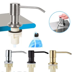 304SS Kitchen Sink Liquid Soap Pump Dispenser Nickle Golden Lotion Holder Pump Head Silicone Tube Kit Under Deck Counter Tool