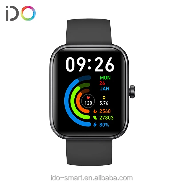 TJXL-IDO 2024 moda relógio inteligente 1.83 polegada esporte fitness design quadrado ip68 à prova dip68 água tela tft android ios mulheres homens alexa
