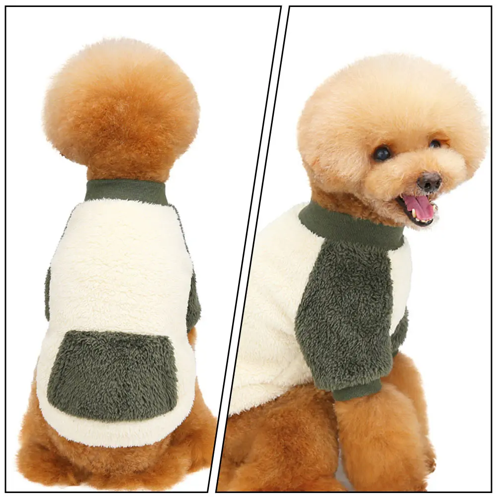 

Coat Warm Dog Clothes Adorable Clothing Sports Winter Dark Green Pet Outfit for