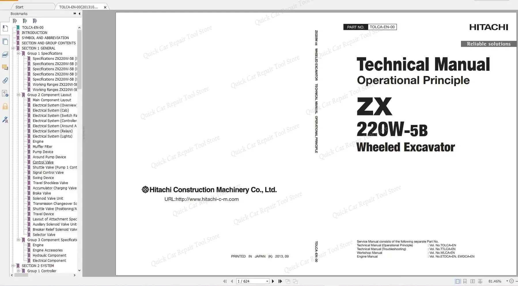 AutoCD Hitachi Wheeled Excavator 4.99 GB Updated 2022 Workshop Manual, Technical Manual and Circuit Diagram PDF DVD