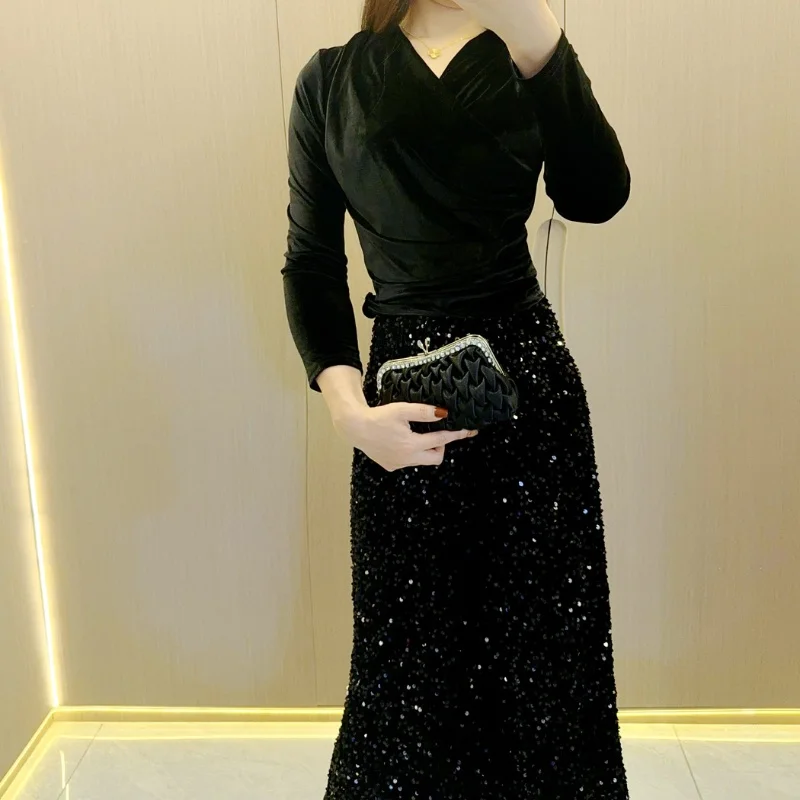 Chic Design Rhinestoneผ้าไหมซาตินพื้นผิวกระเป๋าถือคลัทช์กระเป๋าแฟชั่นจีบCloudรูปผู้หญิงไหล่Crossbodyกระเป๋า