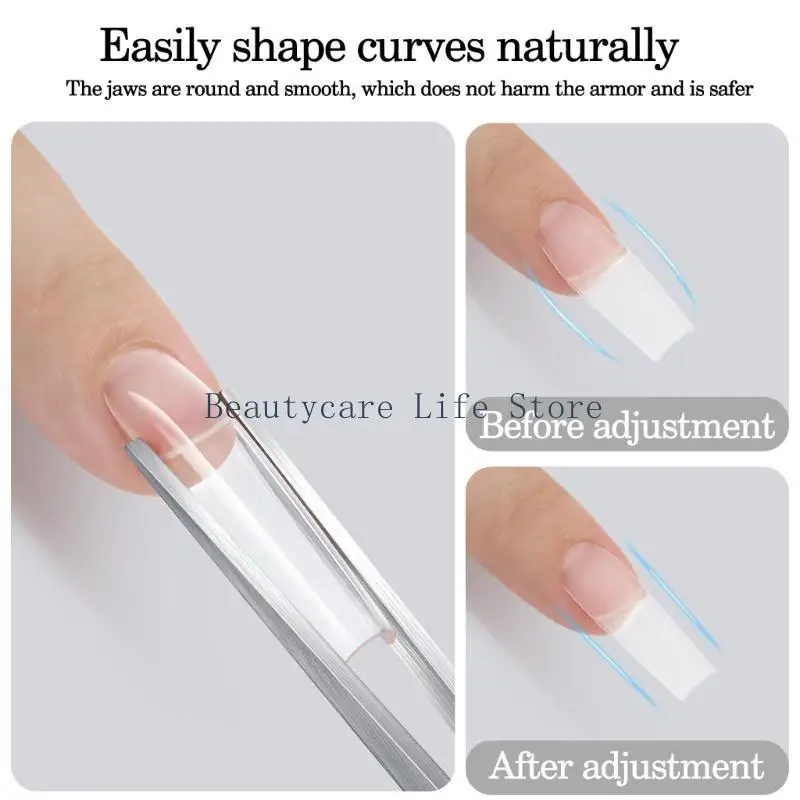 652C Ergonomic Manicure Shaping Clamp Nail Art Shaping Tweezers Featuring Flexible Steel Construction For Extended Nail Art