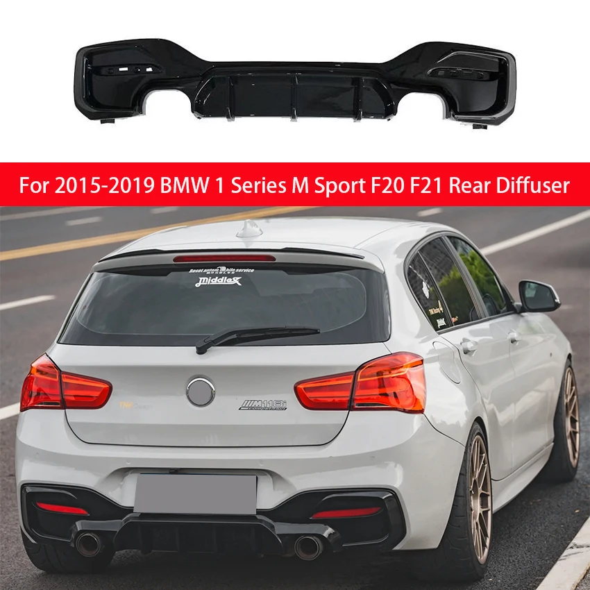 

Для 2015 2016 2017 2018 2019 BMW 1 серии M Sport F20 F21 M135i M140i глянцевый черный задний диффузор-бампер