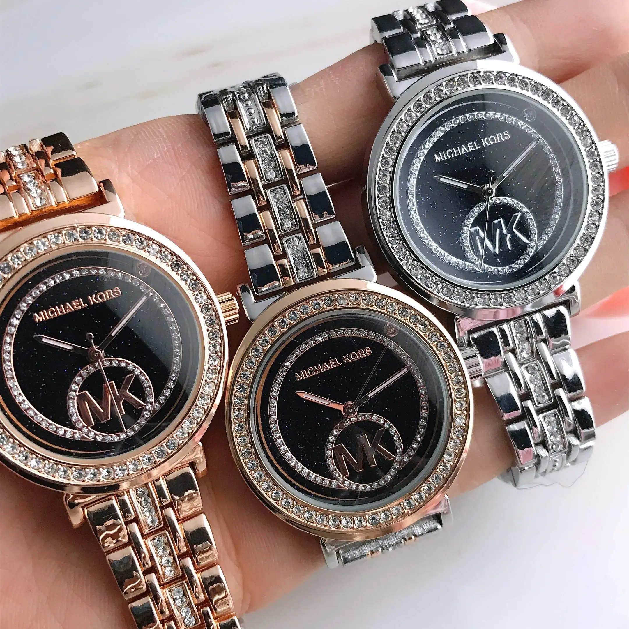 Michael Kors Diamond Inlaid Business Watch Design Women Wristwatch Casual Fashion Design Alloy Quartz Watch Lady Exquisite Gift