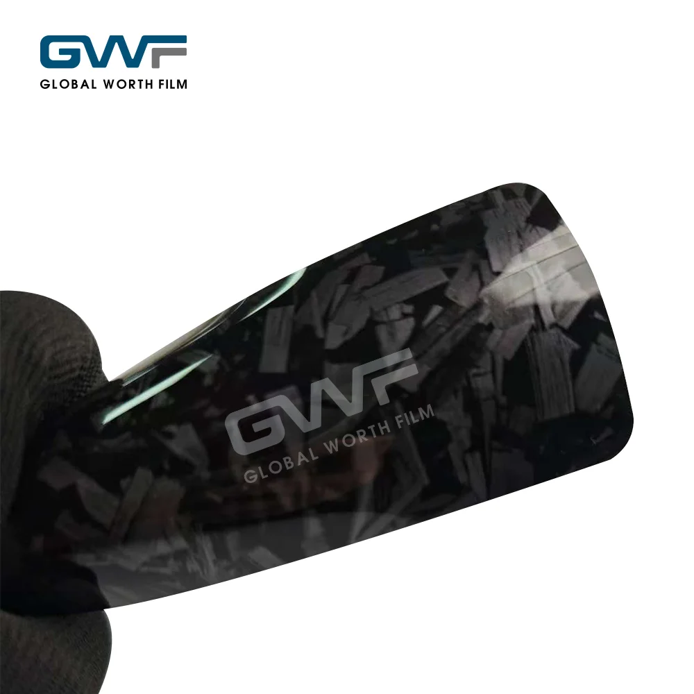 Forged Purple Black Blue Silver Orange Red TPU PPF Film Self Adhesive Automotive Decorative Stickers