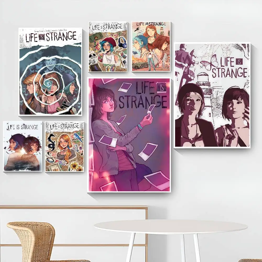 Interactive Movies L-Life Is Strange game Classic Vintage Posters Decoracion Painting Wall Art White Kraft Paper Kawaii Decor