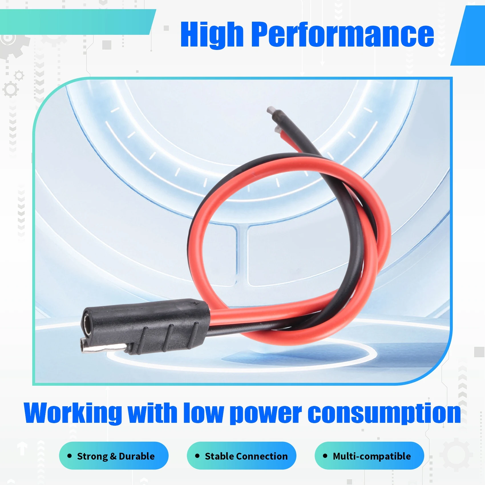 B31B 10Pcs Mobile Car Radio DC Power Cord Cable for Motorola GM300 GM950E SM50 M120 SM120 GM3188 GM3688, 30CM, Black+Red