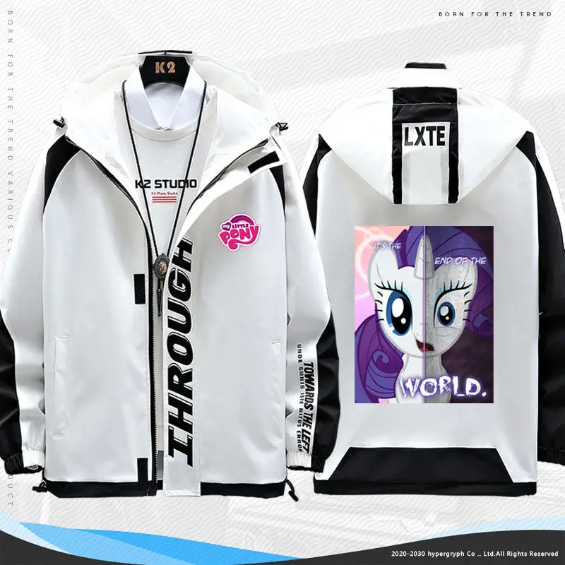 Anime My Little Pony Jacket Cartoon Cute Men and Women Fashion Printed Coat Kawaii Outdoor Breathable Sports Long Sleeve Top