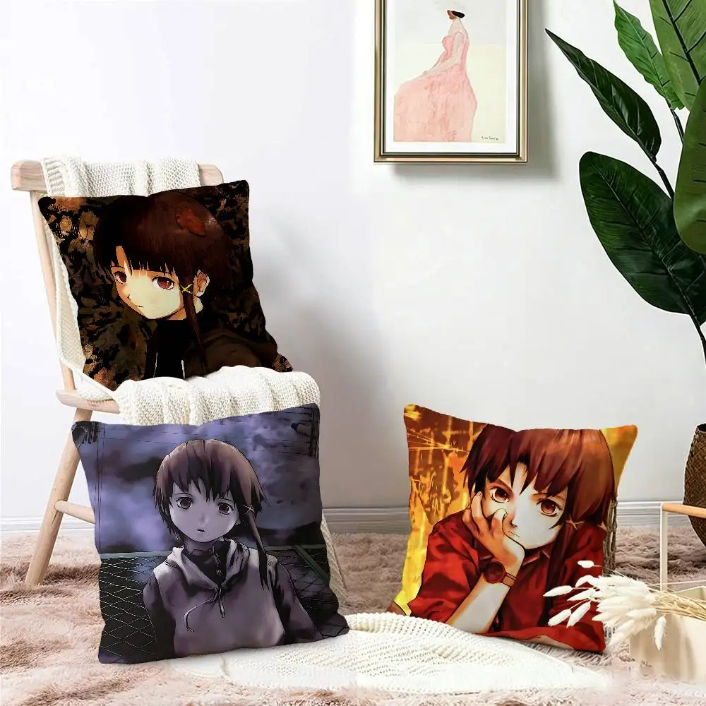 Anime Serial Experiments Lain 45*45cm Cushion Cover Pillow Cover Decor Pillowcase Home Pillowcase for Couch Pillow