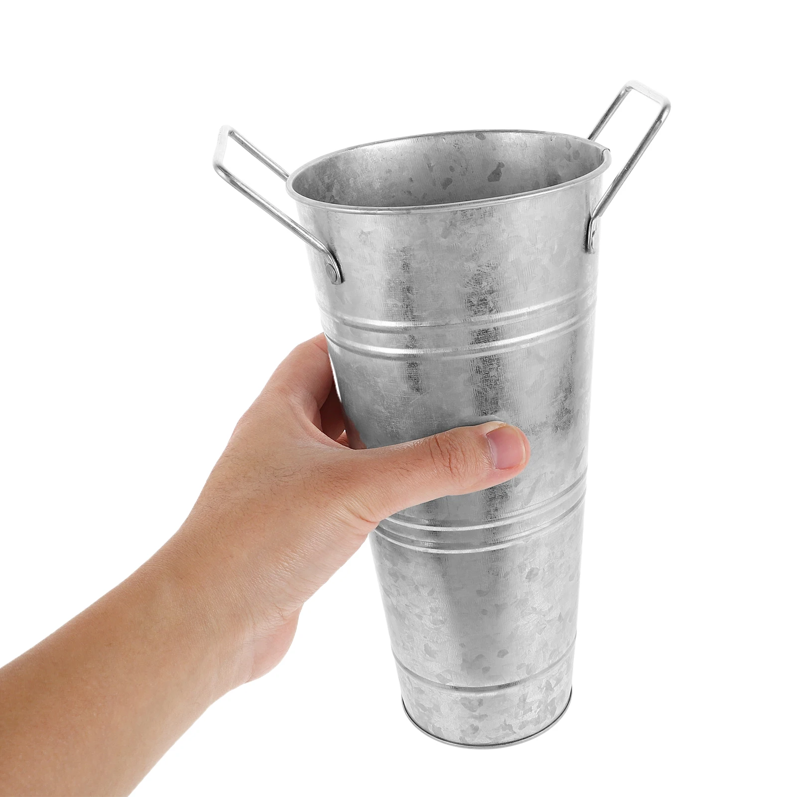 1Pcs Simulated Flower Vase Iron Sheet Bucket Retro Old Treatment Design for Flower Arranging Ware Artistic Vintage Decorative