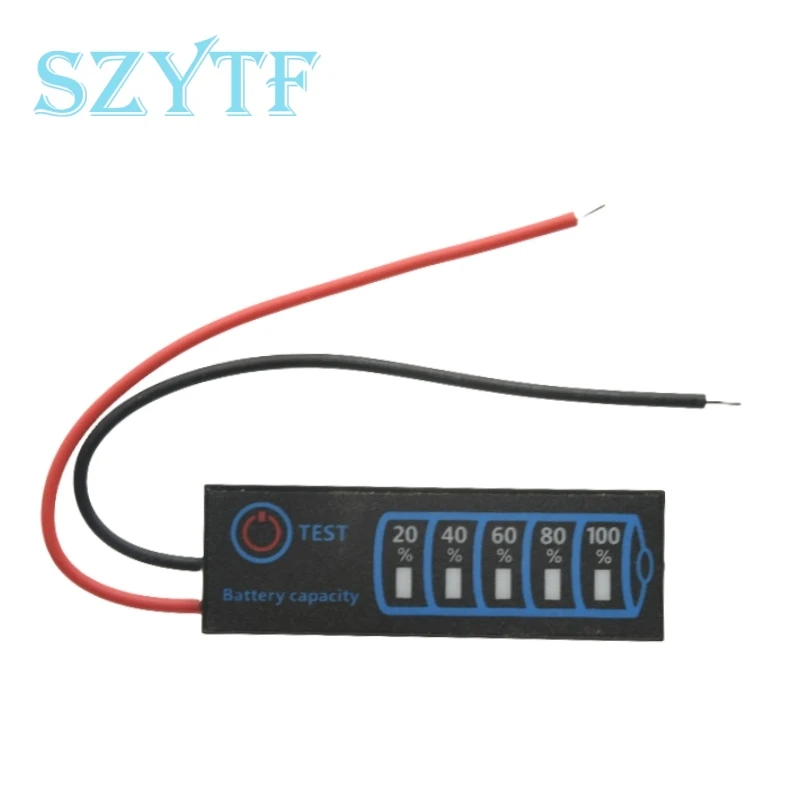 2-8S Battery Voltage Level Indicator 4-Pin LED Display for Li-ion & LiFePO₄, DC 5-30V Battery Capacity Tester Gauge