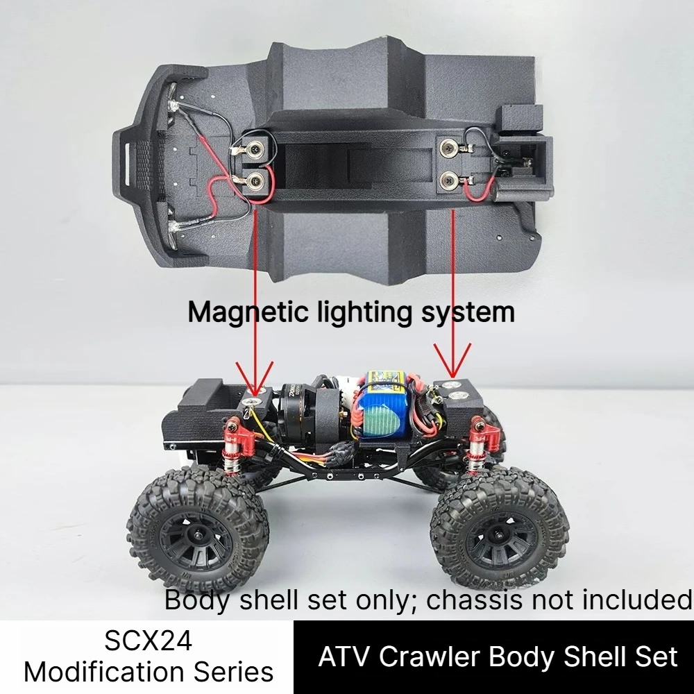 SCX24 Crawler Magnetic Body Mount Set Nylon and Resin Material Off-Road RC Model Upgrade Accessories