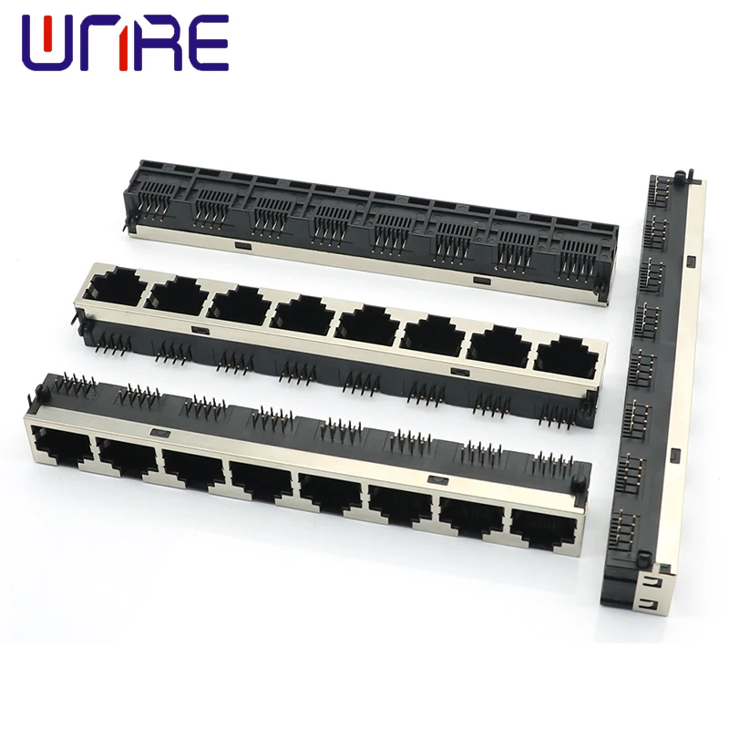 5Pcs RJ45-55-1X8 Half Pack Without Spring 8P8C Crystal Head Female Network Socket Connector Interface