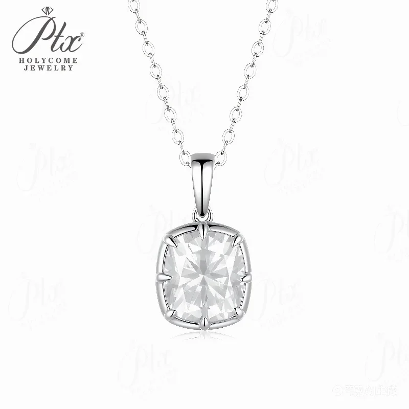 Moissanite Pendant High Quality 2.5ct Cushion Cut D Color VVS1 925 Silver 10K 14K Gold Anti-Allergy Fine Jewelry Women Gift