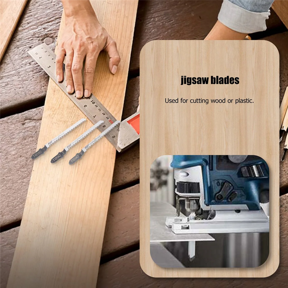 AT77 20 шт. сабельное лобзиковое полотно T101AO с Т-образным хвостовиком, многофункциональные лобзиковые полотна для дерева, пластиковый отрезной диск