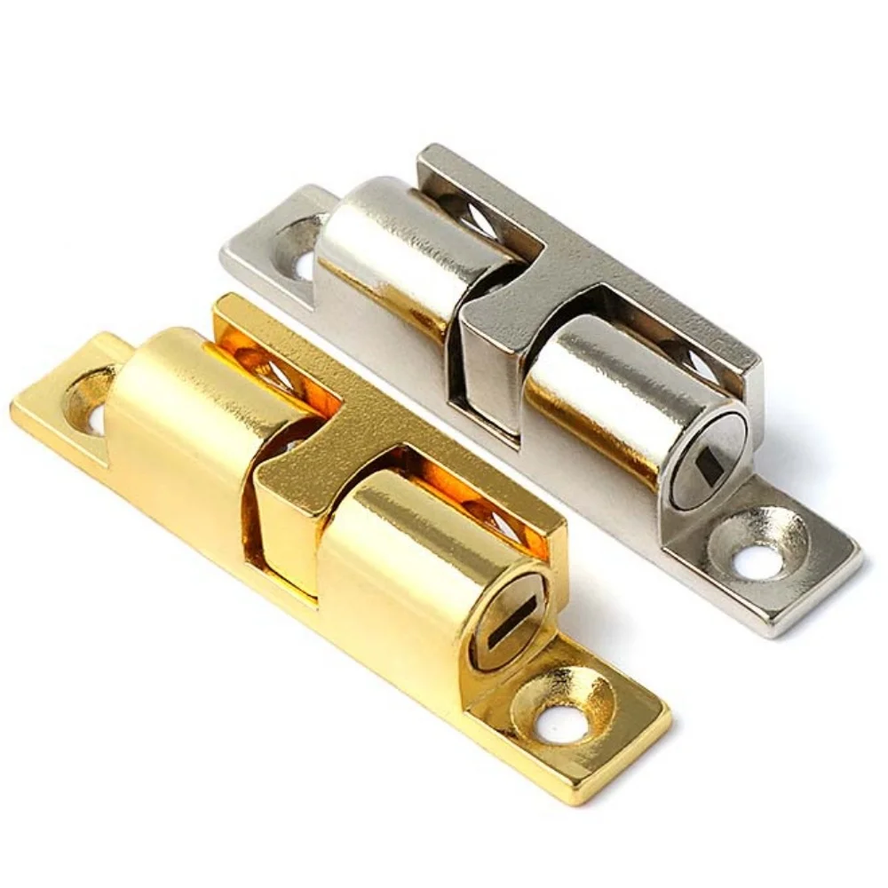 1 Set Door Lock Door Touch Latch Cabinets Interlock Switch Chassis Cabinet Spring Ball Locker Adjustable Brass Door Buckle Tools