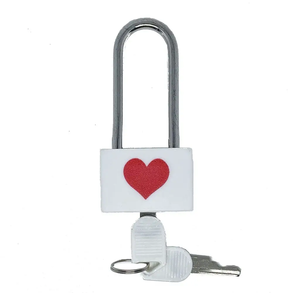 Long Handle Love Lock Door Security Drawer Latches Furniture Suitcase Locker Travel Anti-theft Padlock Valentine's Day Gift