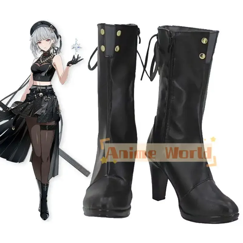 

Anime Wuthering Waves Sanhua Cosplay Shoes Boots Any Size for Unisex