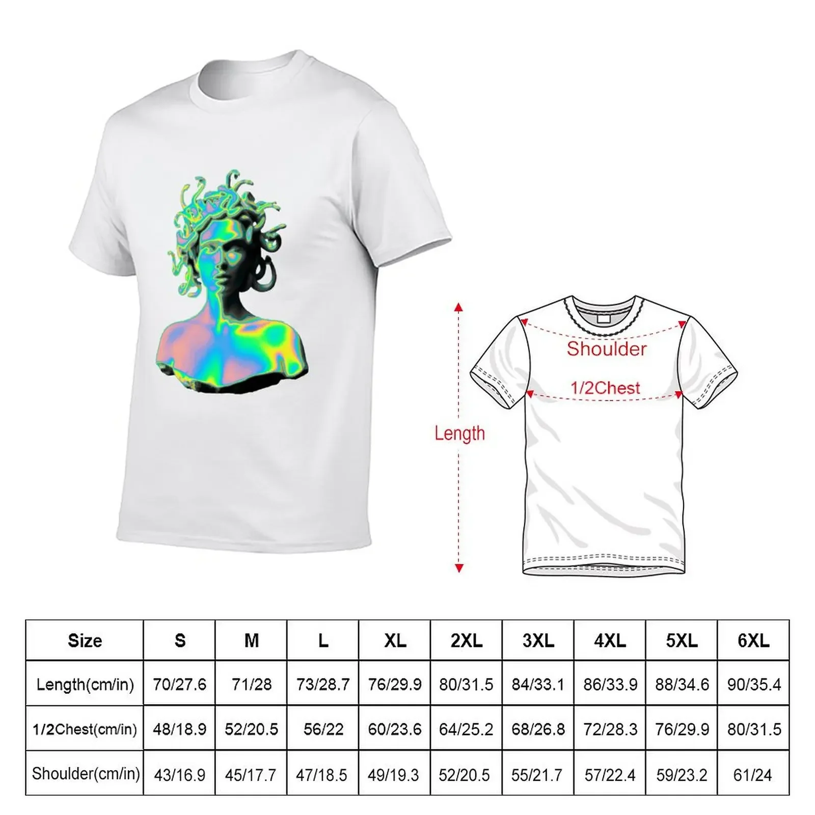 medusa sculpt gorgon T-Shirt vintage anime shirt plus size clothes basketball graphic tees street wear T-shirts for men cotton