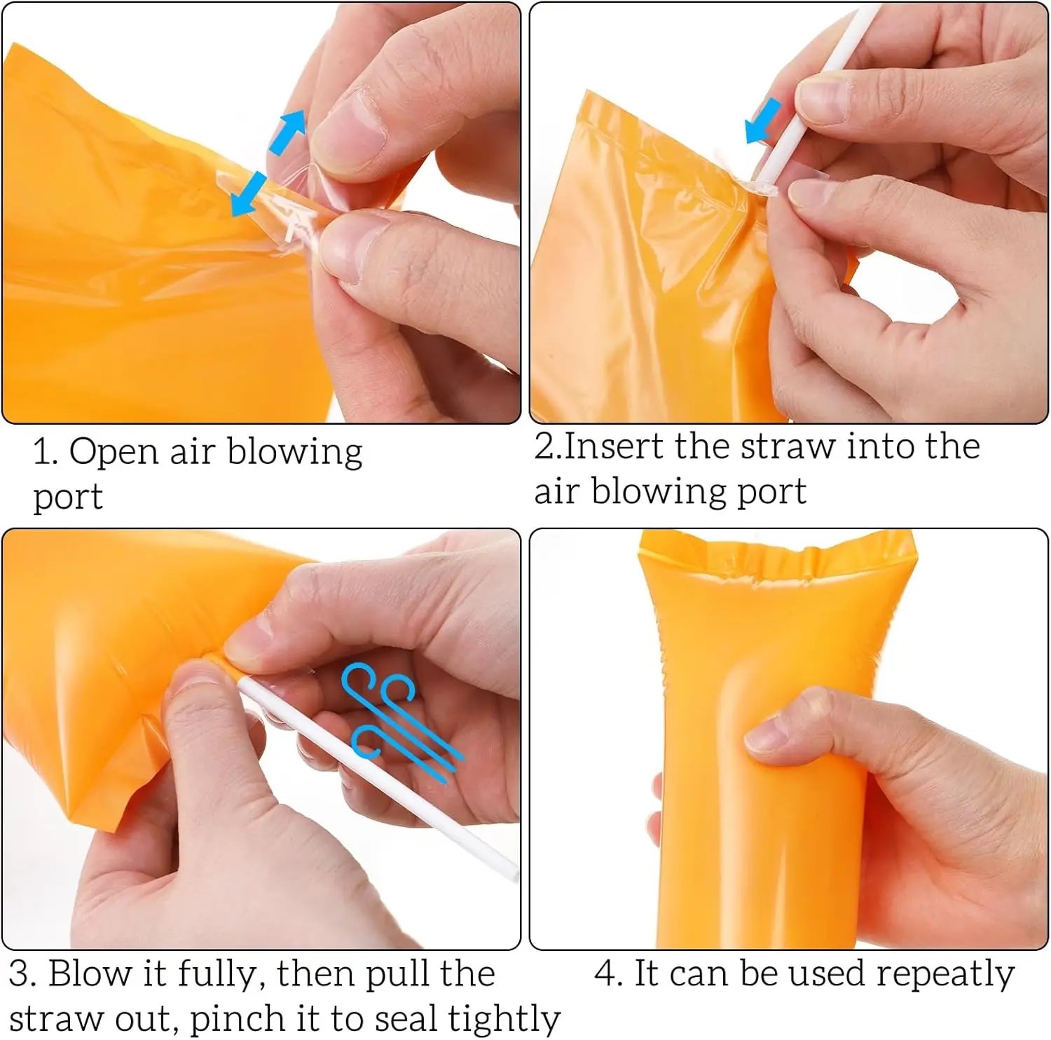 24/48 قطعة قضيب قابل للنفخ ملون فريق الروح التشجيع ملعب الضوضاء تصنيع القطب الغاز نفخ حفلة رياضية يهتف #4