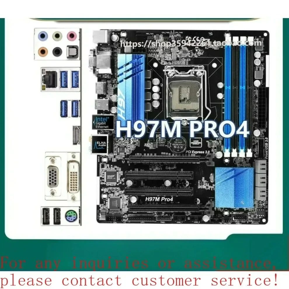 Used For ASRock H97M H97 ANNIVERESARY Pro4 KILLER Performance 1150 pin main board   (store code: 0672)