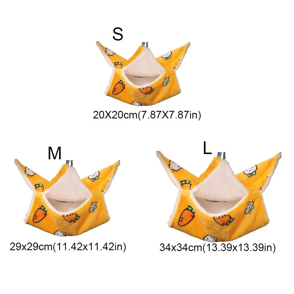 الفانيلا الهامستر طبقة مزدوجة أرجوحة لينة نمط قطون معلقة السنجاب كيس النوم عش قفص السنجاب مريحة
