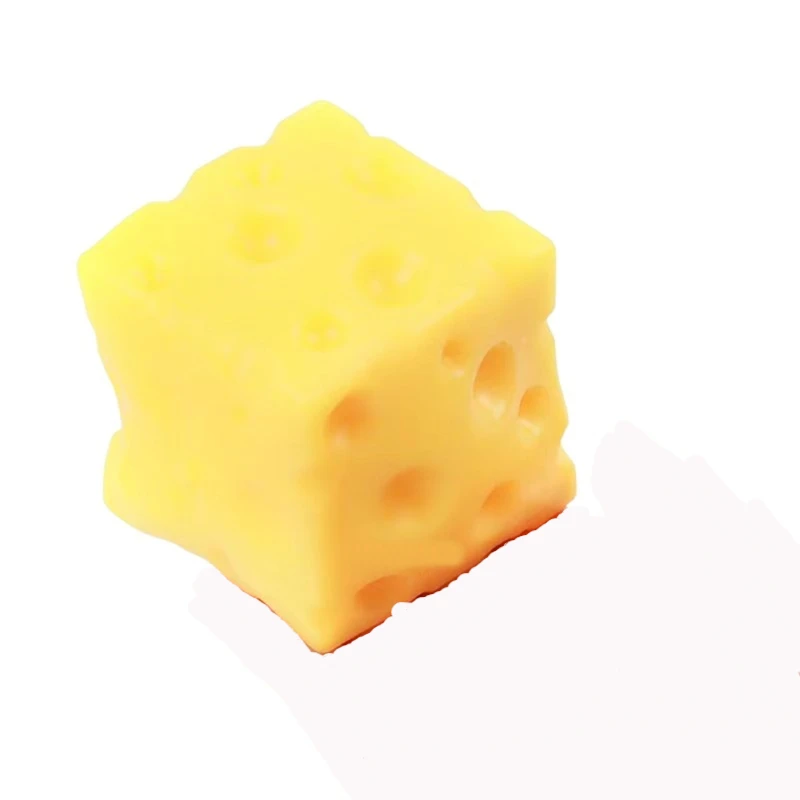 Creative Stress Relief Toy Cheese Squeeze Toy Slow Rebound Ball Toy for Children Holiday Gift Prank Toy Fun Stress Relief