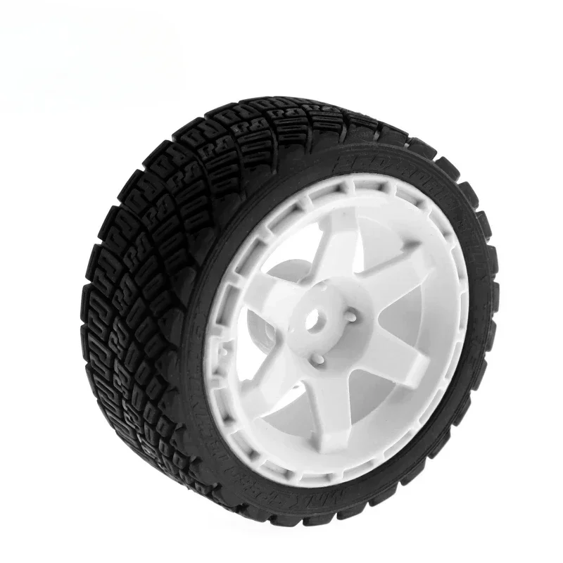 1/10 RC Rally Racing Wheels Tires On Road Car Rubber Tyres 12mm Hex for HPI KYOSHO Tamiya XV02 XV01 TA06 TT01 TT02 PTG2