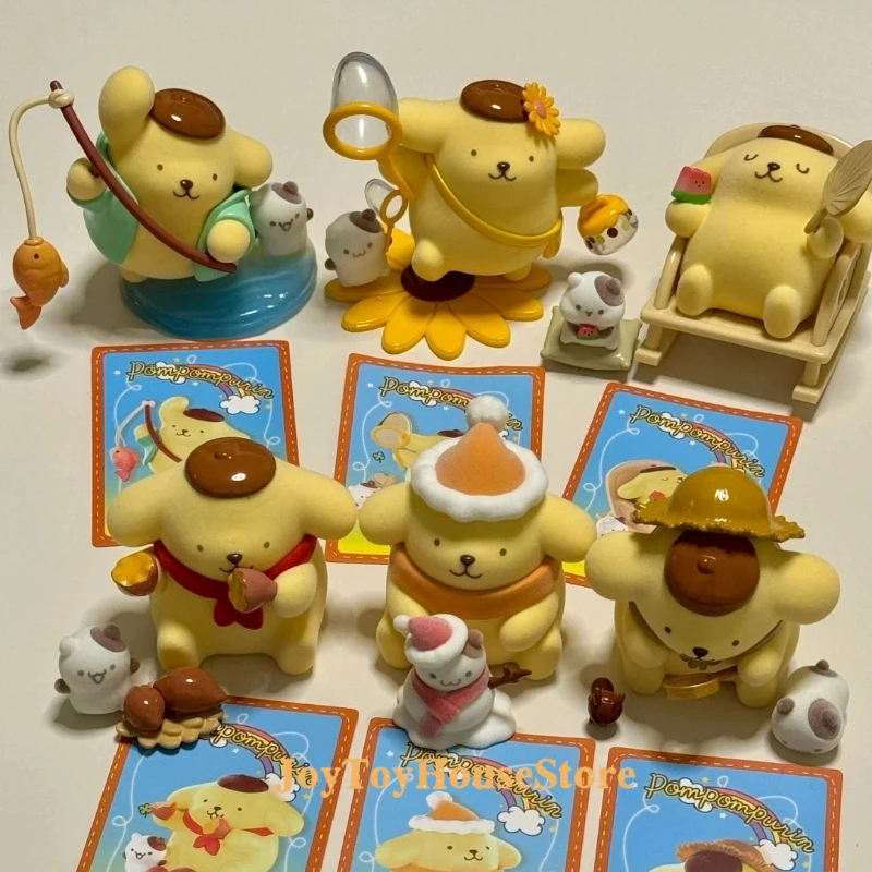 

Original Miniso Pompompurin The Four Seasons Series Blind Box Kawaii Anime Action Figure Ornament Girl Collection Model Toy Gift