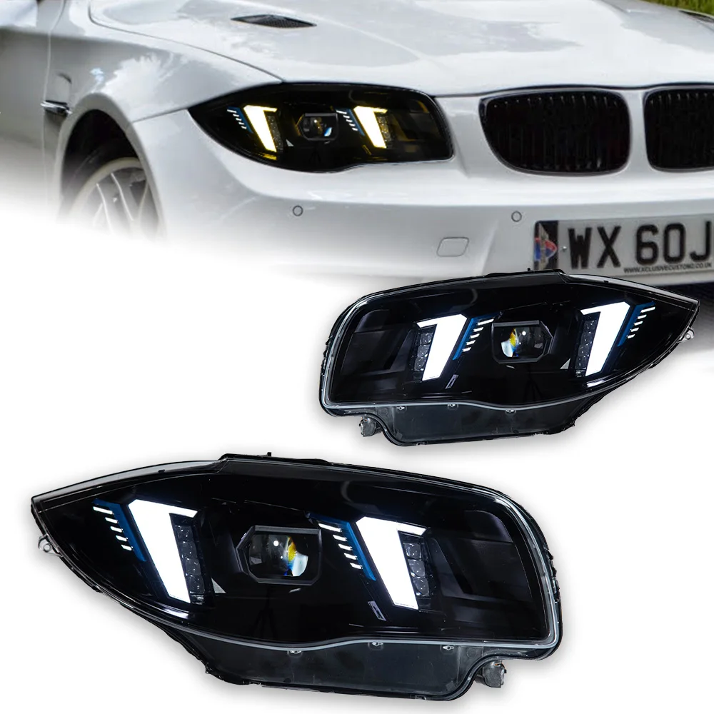 

For Car BMW 1 Series E87 2007-2011 Head Lamp Car Accessory Fog Lights Day Running Light DRL 12V H7 LED Bi Xenon Bulbs Headlights