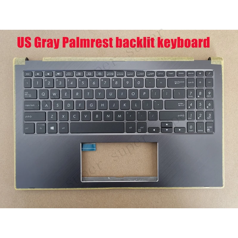 

SSS+ US Gray Palmrest keyboard for Asus UX562FDX Q536FDX Q546FDX 90NB0M81-R31US0