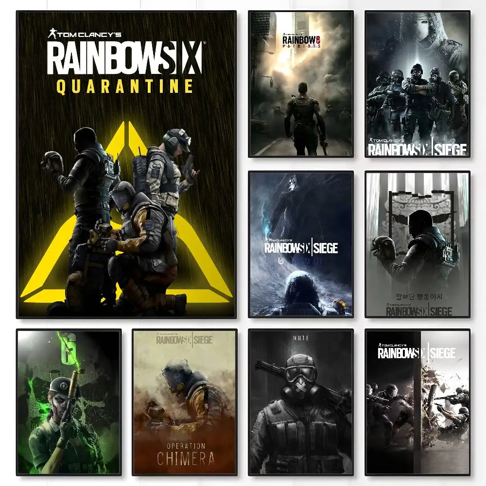 توم C-Clancys R-قوس قزح ستة الحصار لعبة المشارك لزجة جدار الفن الطباعة مقاوم للماء غرفة المعيشة المنزلي غرفة نوم بار ديكور جمالي #1