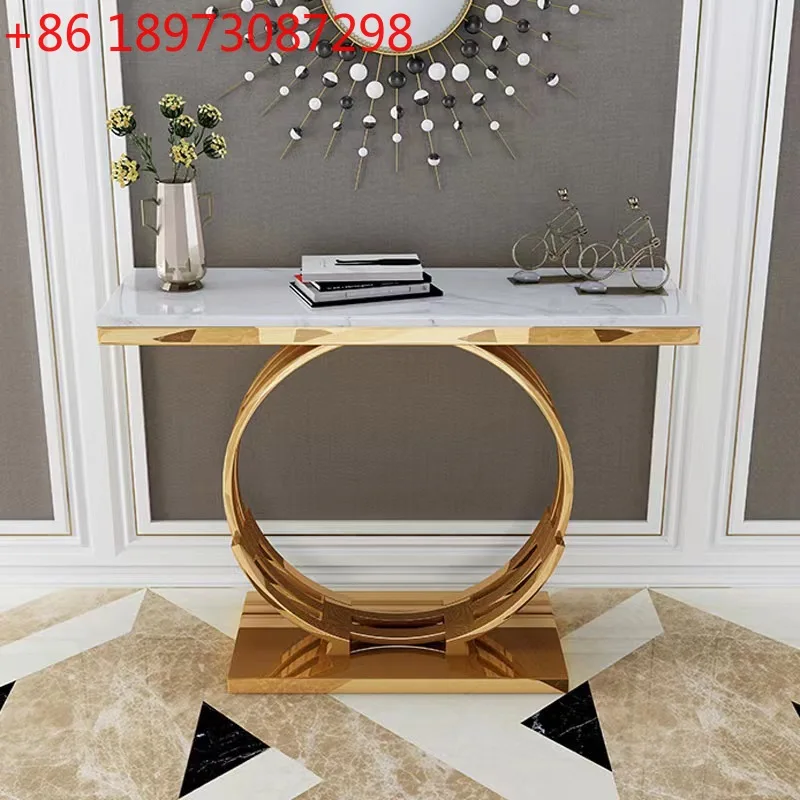 Light Luxury Metal Titanium Gold Stainless Steel Electroplating Xuan Guan Tai Modern Home Entry