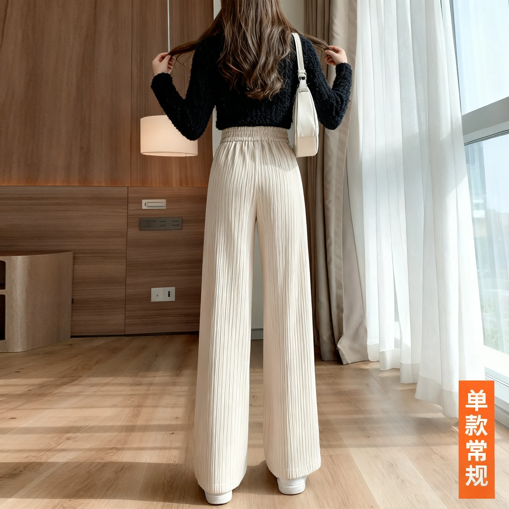 

Брюки женские с цепочками, зимние джоггеры на флисовой подкладке, домашняя одежда для отдыха, мягкая уютная плюшевая ребристая теплая поясная защита от холода, термошик