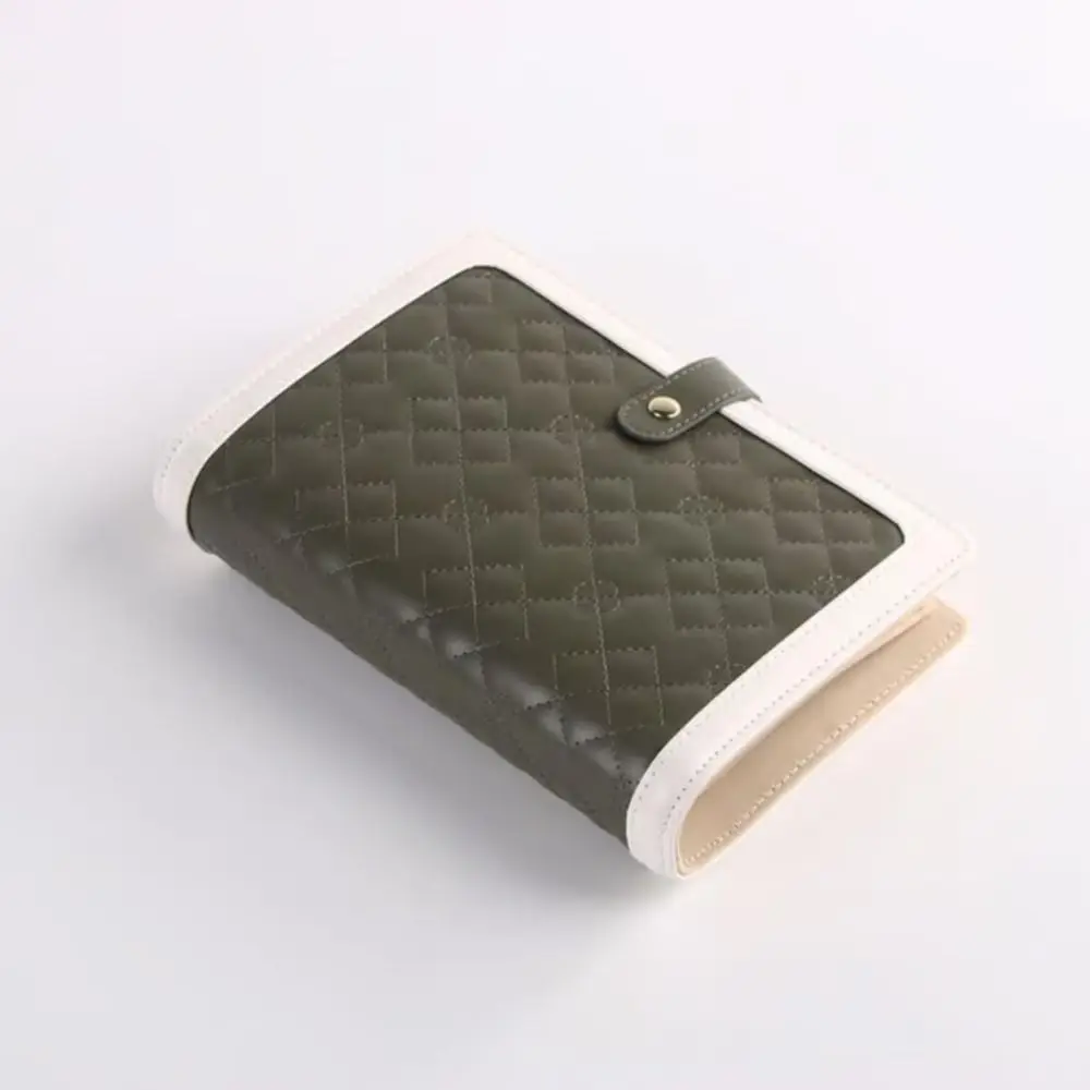 

Transparent Jewelry Storage Book with Zipper Velvet Jewelry Packaging Box Luxury PU Leather Clear Pockets