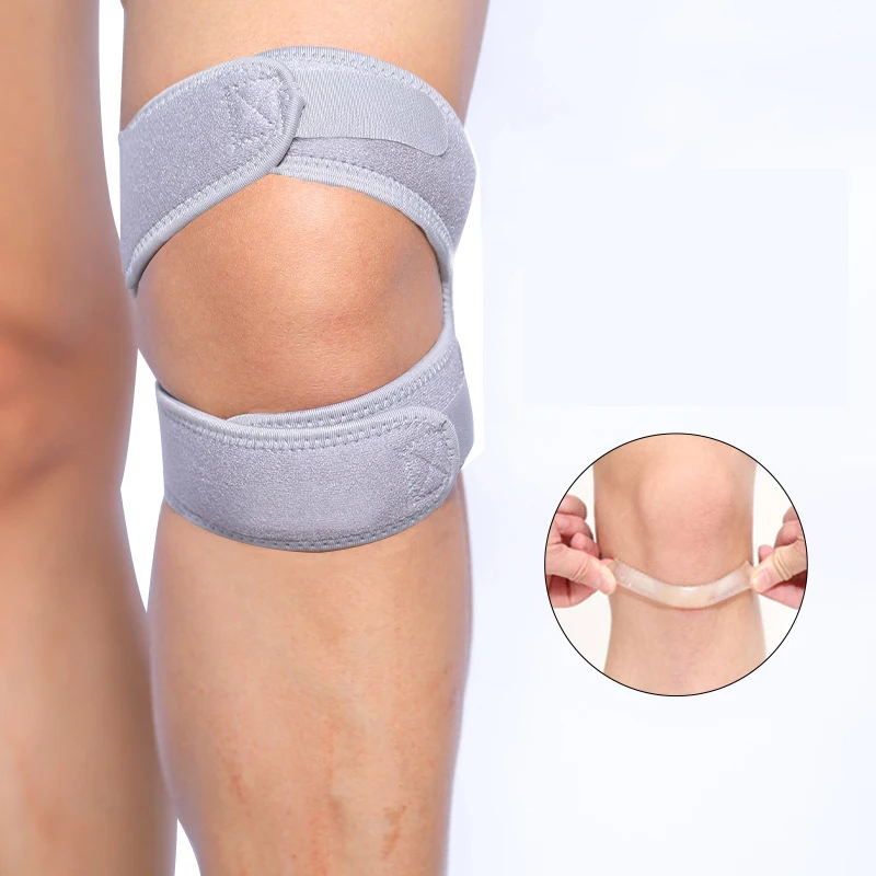 Sports Knee Support Double Patella Belt Elastic Bandage Tape Sport Strap Knee Pads Protector Band Knee Wrap Strap Band