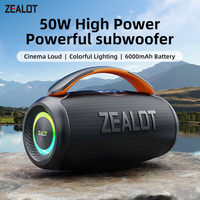 Zealot-P11 Original 50W Portable Bluetooth Speaker with IPX6 Waterproof, Comfortable handle,Subwoofer boombox for birthday