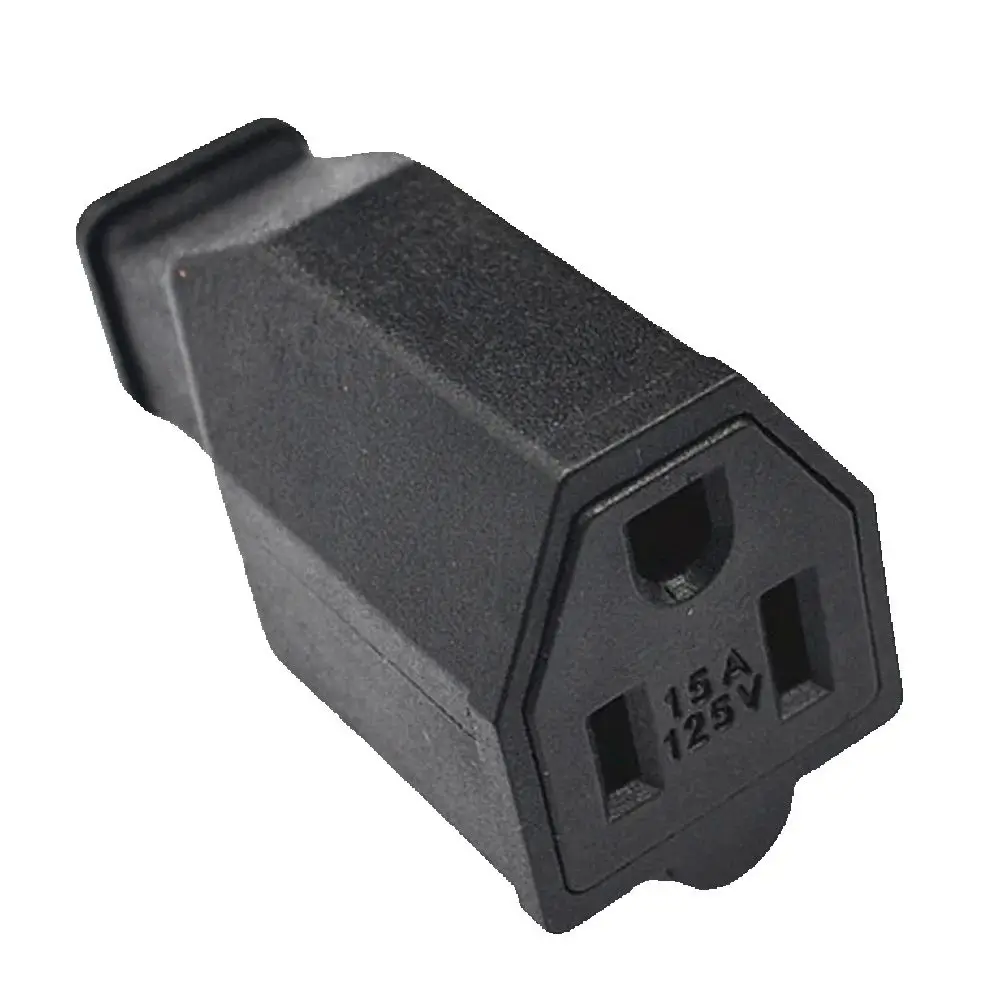1pcs Black 125V 15A L5-15P L5-15R US Female Male Wiring Connector Triprong Power Outlet Electrical Receptacle AC Socket Plug