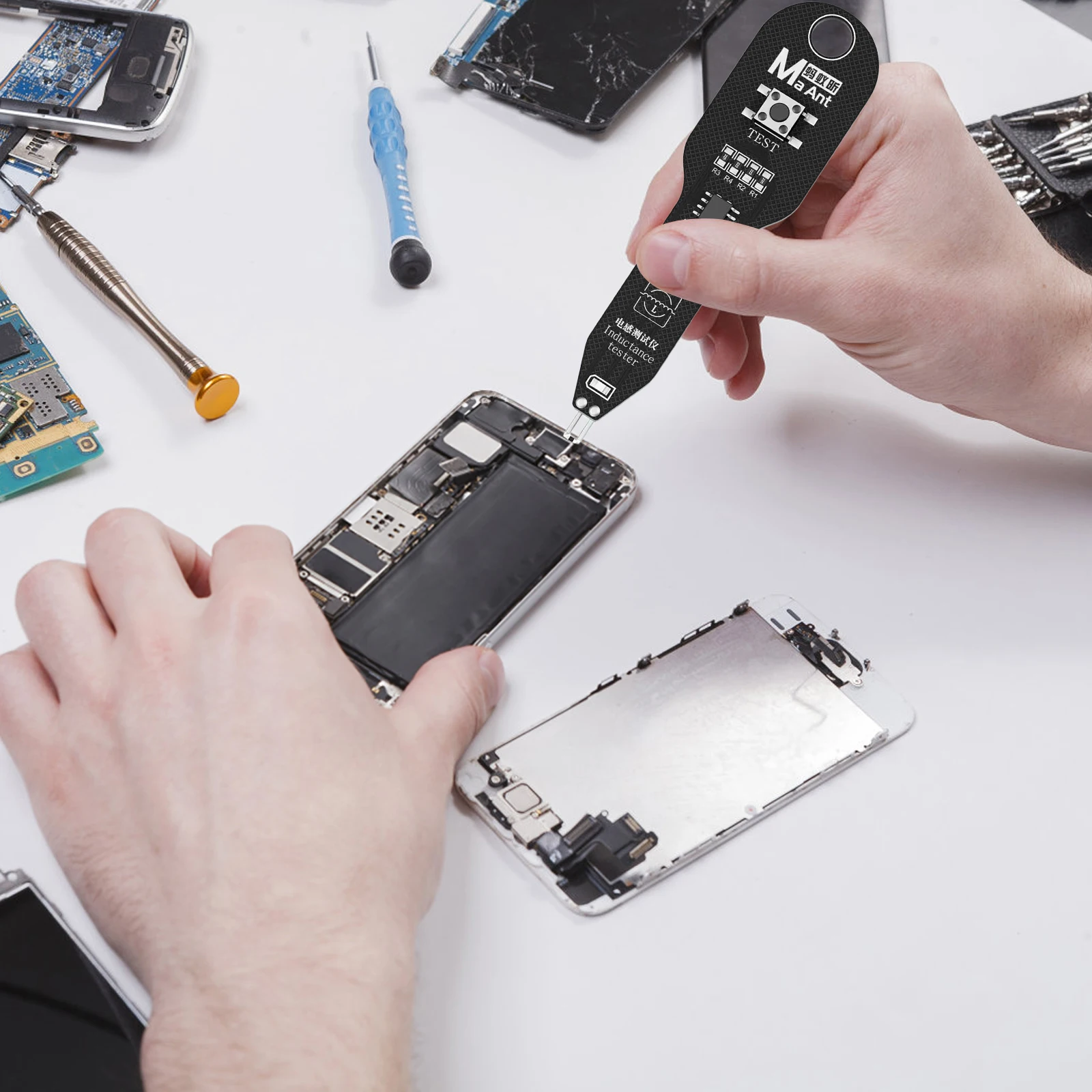 جهاز اختبار الحث عالي الدقة، جهاز اختبار لفائف اللوحة الأم خفيف الوزن وسريع الخطأ، أداة إصلاح اللوحة الأم للهاتف المحمول
