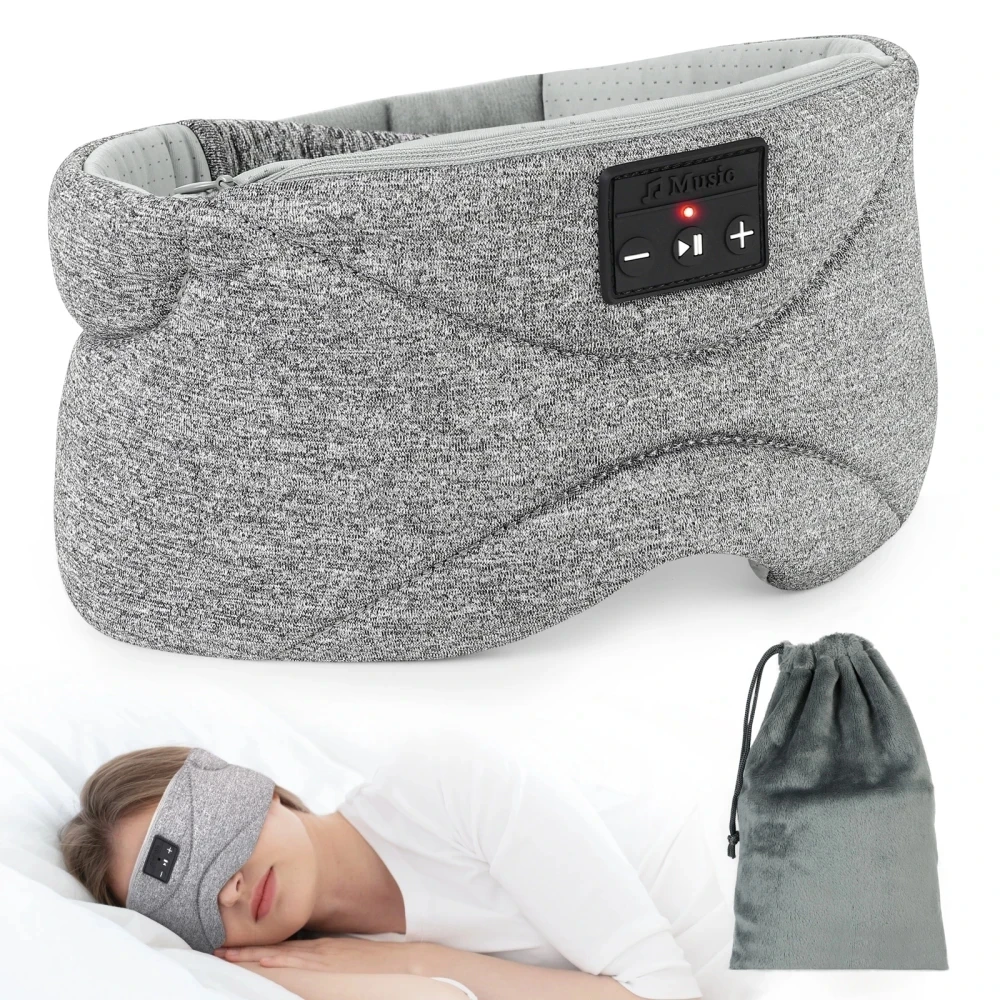 3D Soft Sleep Eye Mask Headsets Travel Sleeping Headphones for Side Sleeper Eyeshade Cover Eye Patch Wireless Music Earphone