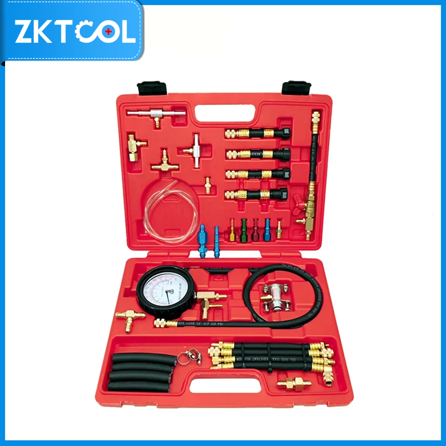 TU-443 Fuel Injection Pressure Tester Kit, Gasoline Oil Pump Pressure Gauge， fuel injection pump injector pressure test tool