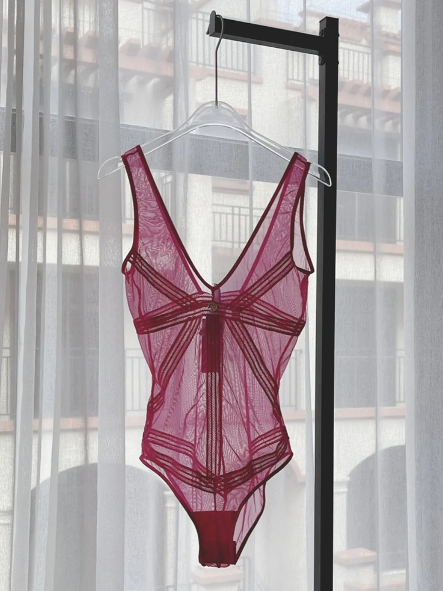 

Сексуальное прозрачное облегающее нижнее белье Pure Desire Fire Dragon Fruit, удобный цельный купальник с высокой талией, шорты.