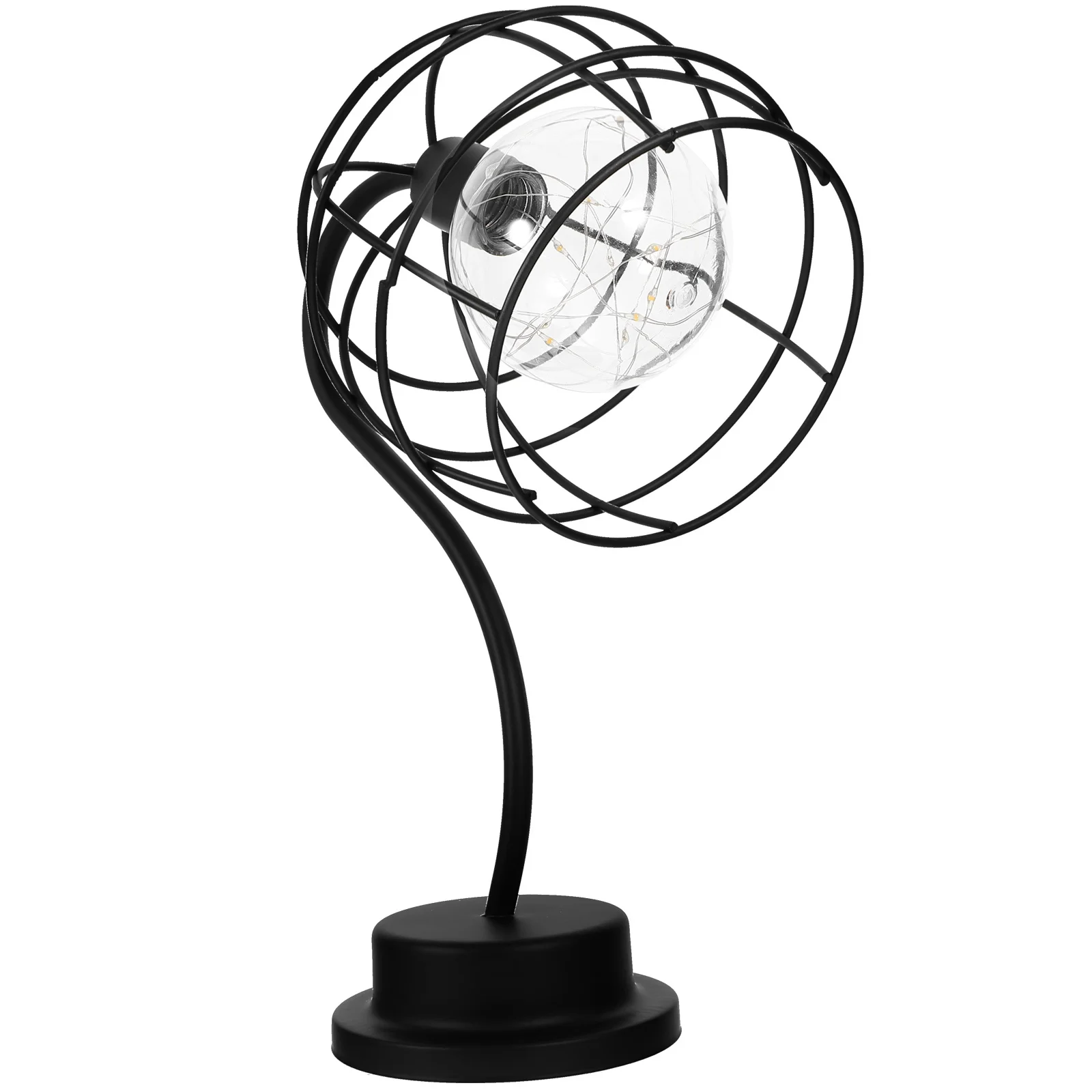 

Lamp Retro Reading Lights Industrial Style Table Small Desk Black Iron Portable