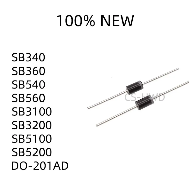 10PCS/lot SB340 SB360 SB3100 SB3200 SB540 SB560 SB5100 SB5200 Schottky rectifier diode