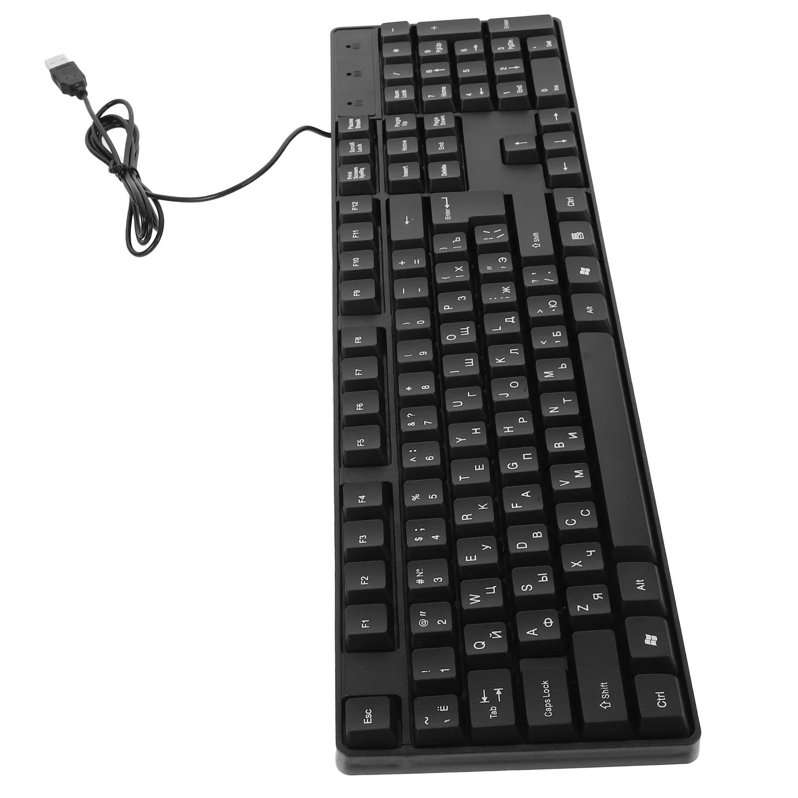 

Usb Full Size Russian Layout For Office Work Gaming Reliable Computer Keyboard Desktop Laptop Electronic Keyboard